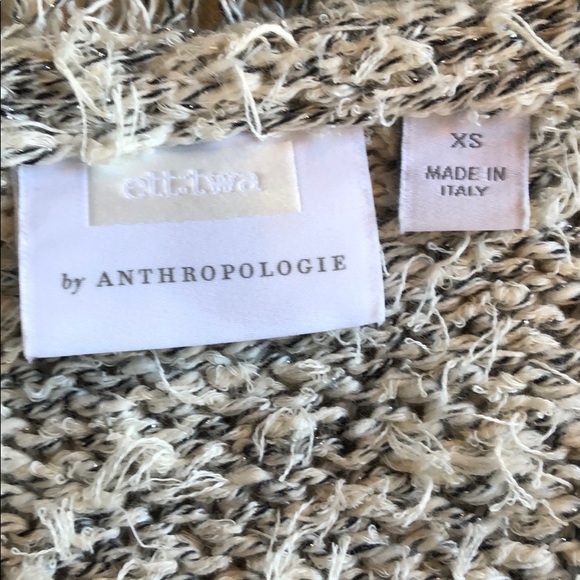 NEW! Etta:twa Anthropologie Fringe Open Cardigan - SIze Extra Small - Picture 10 of 12
